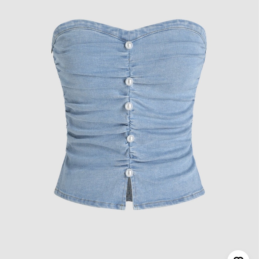 Denim CIDER Tube Top